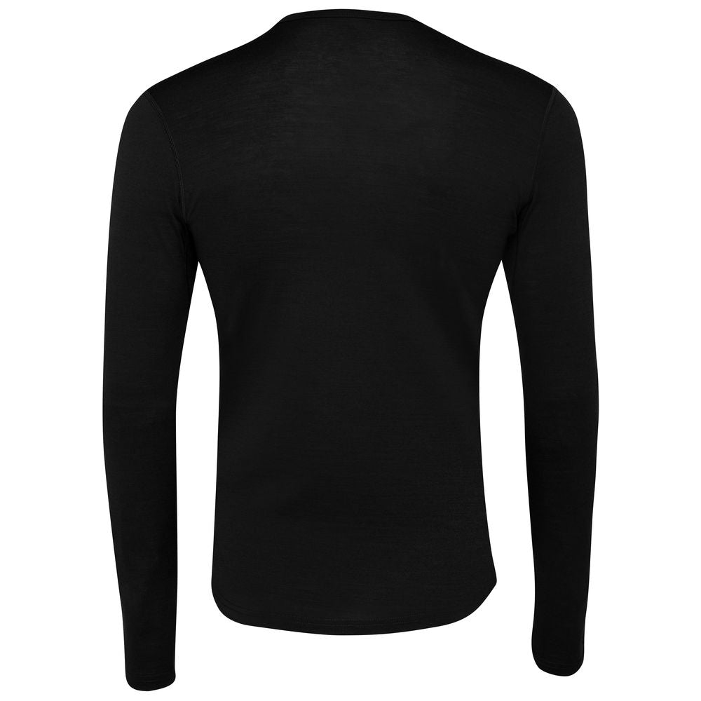 Isobaa | Mens Merino 180 Long Sleeve Crew (Black) | Get outdoors with the ultimate Merino wool long-sleeve top.