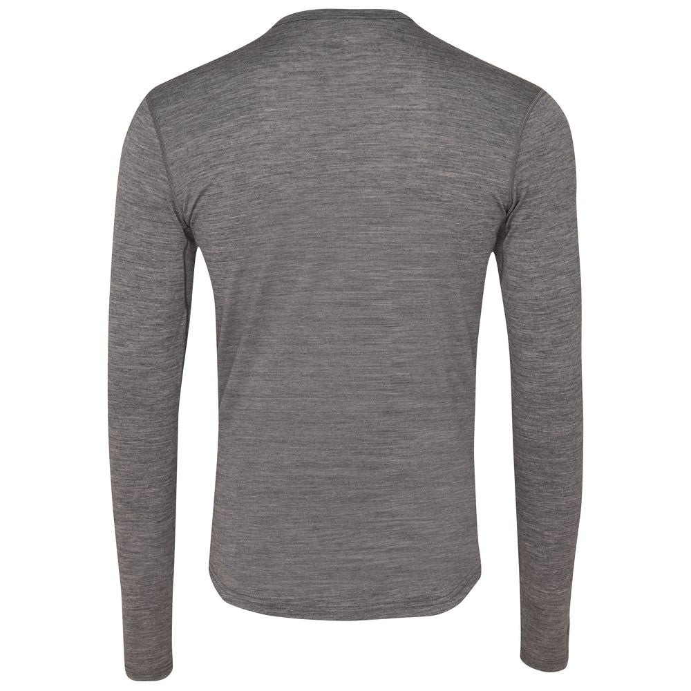 Isobaa | Mens Merino 180 Long Sleeve Crew (Charcoal) | Get outdoors with the ultimate Merino wool long-sleeve top.