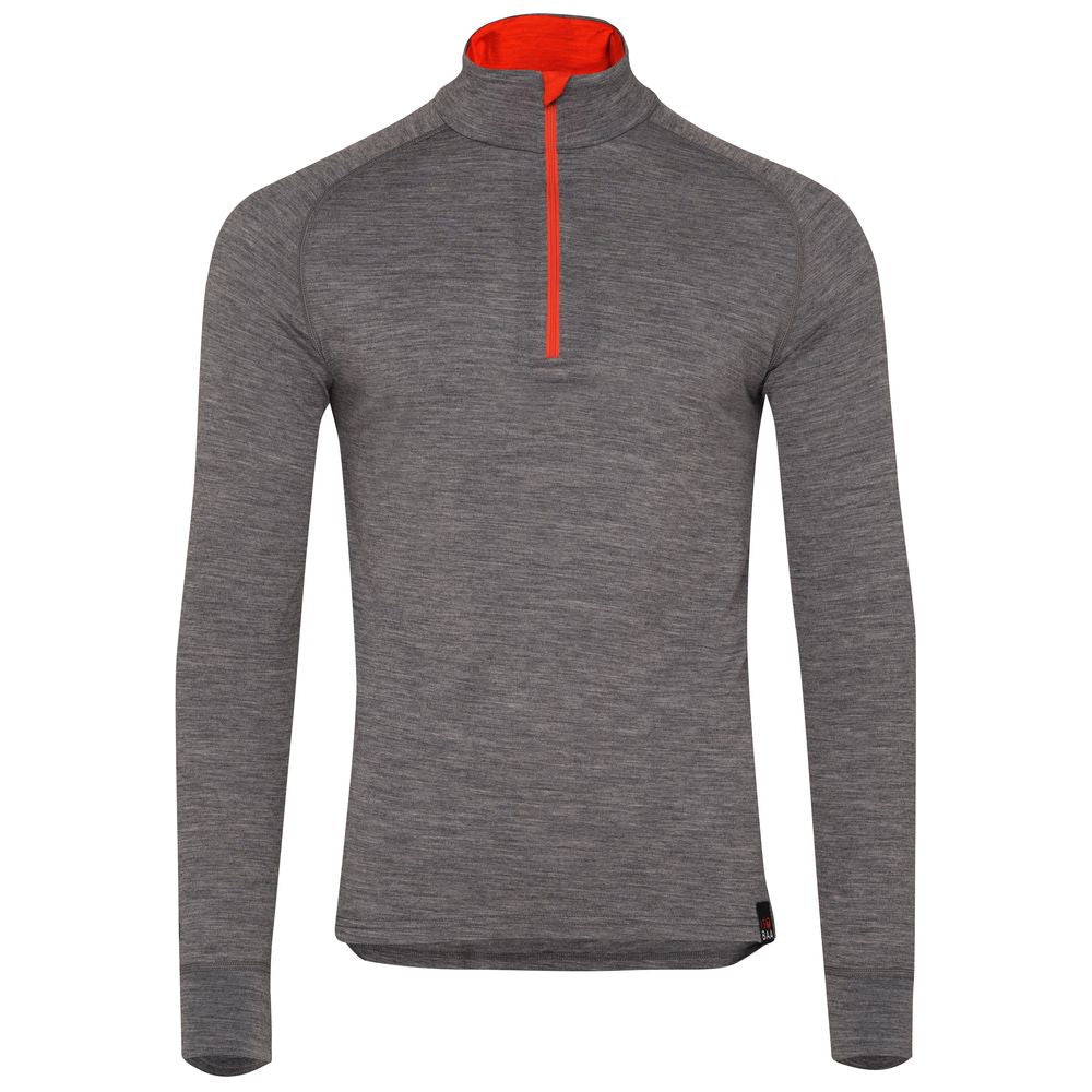 Isobaa | Mens Merino 200 Long Sleeve Zip Neck (Charcoal) | Experience the best of 200gm Merino wool with this ultimate half-zip top – your go-to for challenging hikes, chilly bike commutes, post-workout layering, and unpredictable weather.