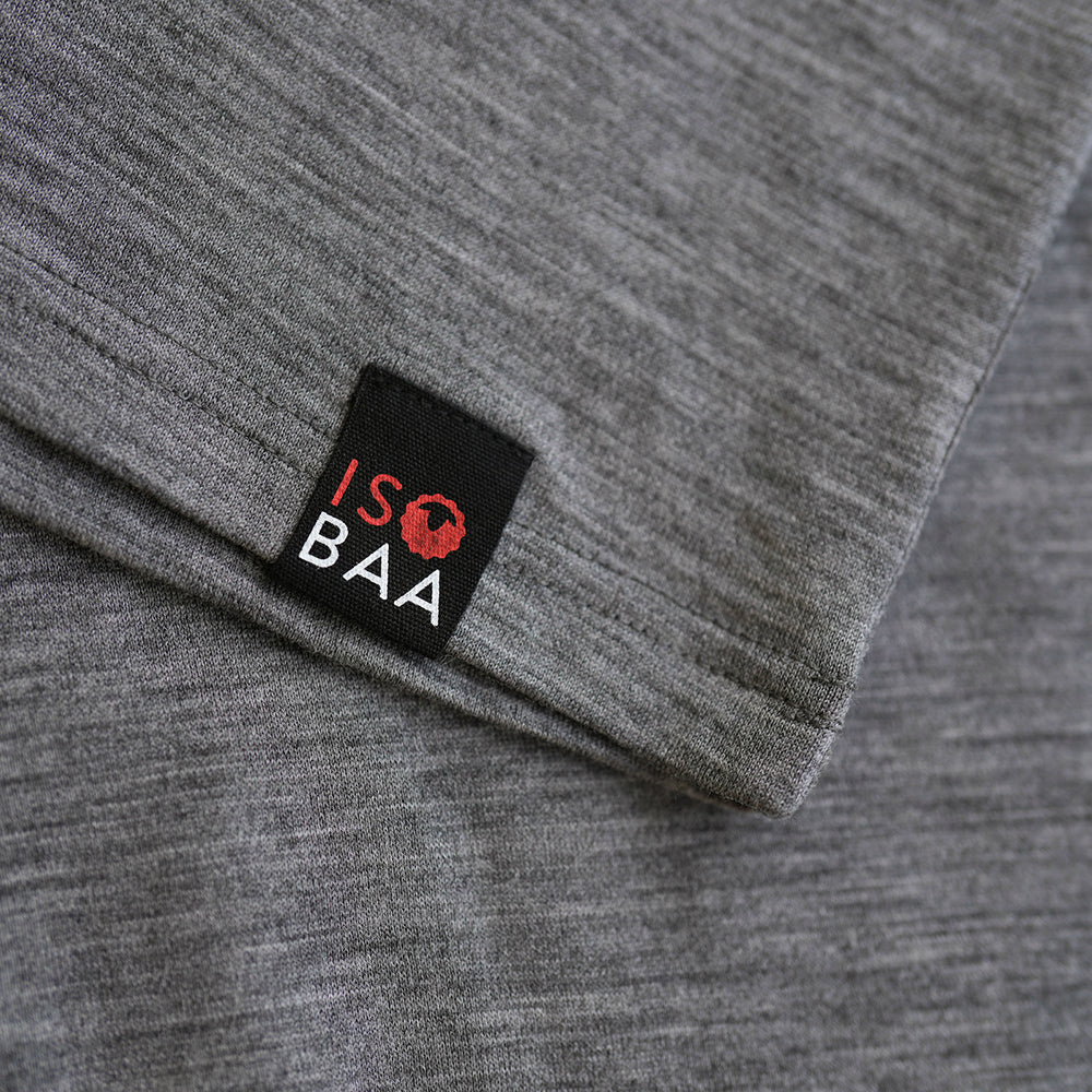 Isobaa | Mens Merino 200 Long Sleeve Zip Neck (Charcoal) | Experience the best of 200gm Merino wool with this ultimate half-zip top – your go-to for challenging hikes, chilly bike commutes, post-workout layering, and unpredictable weather.