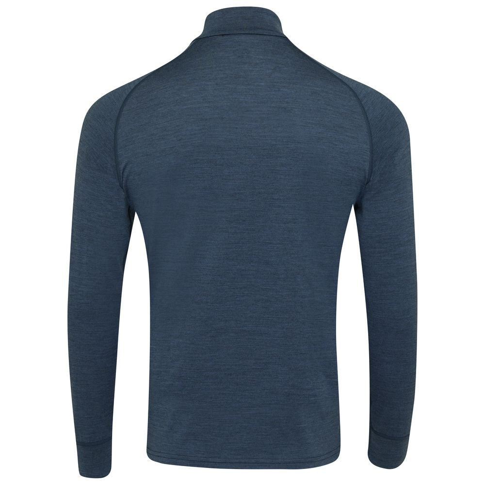 Isobaa | Mens Merino 200 Long Sleeve Zip Neck (Denim) | Experience the best of 200gm Merino wool with this ultimate half-zip top – your go-to for challenging hikes, chilly bike commutes, post-workout layering, and unpredictable weather.