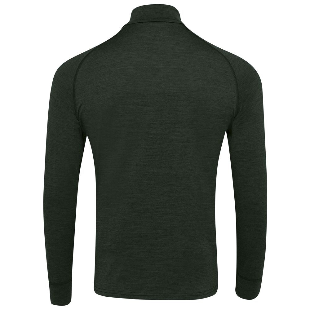 Isobaa | Mens Merino 200 Long Sleeve Zip Neck (Forest) | Experience the best of 200gm Merino wool with this ultimate half-zip top – your go-to for challenging hikes, chilly bike commutes, post-workout layering, and unpredictable weather.