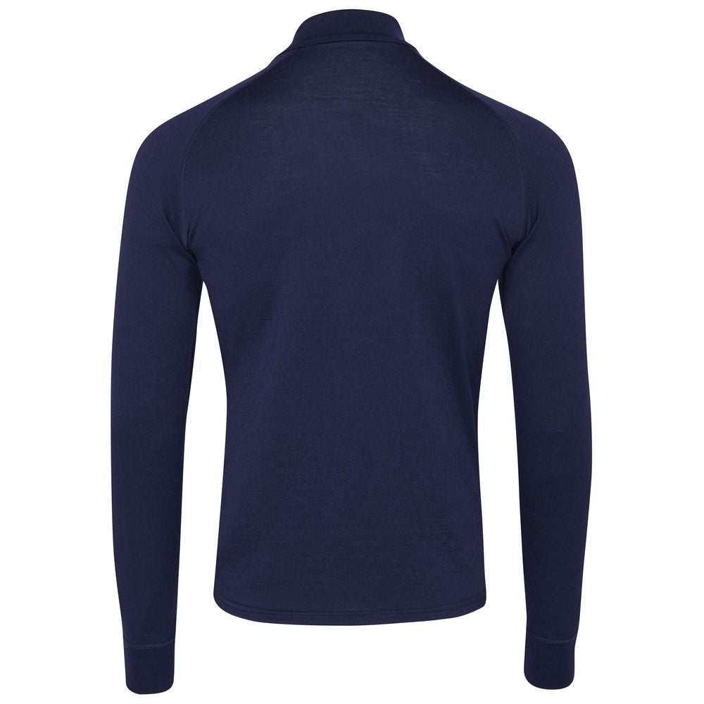 Isobaa | Mens Merino 200 Long Sleeve Zip Neck (Navy) | Experience the best of 200gm Merino wool with this ultimate half-zip top – your go-to for challenging hikes, chilly bike commutes, post-workout layering, and unpredictable weather.