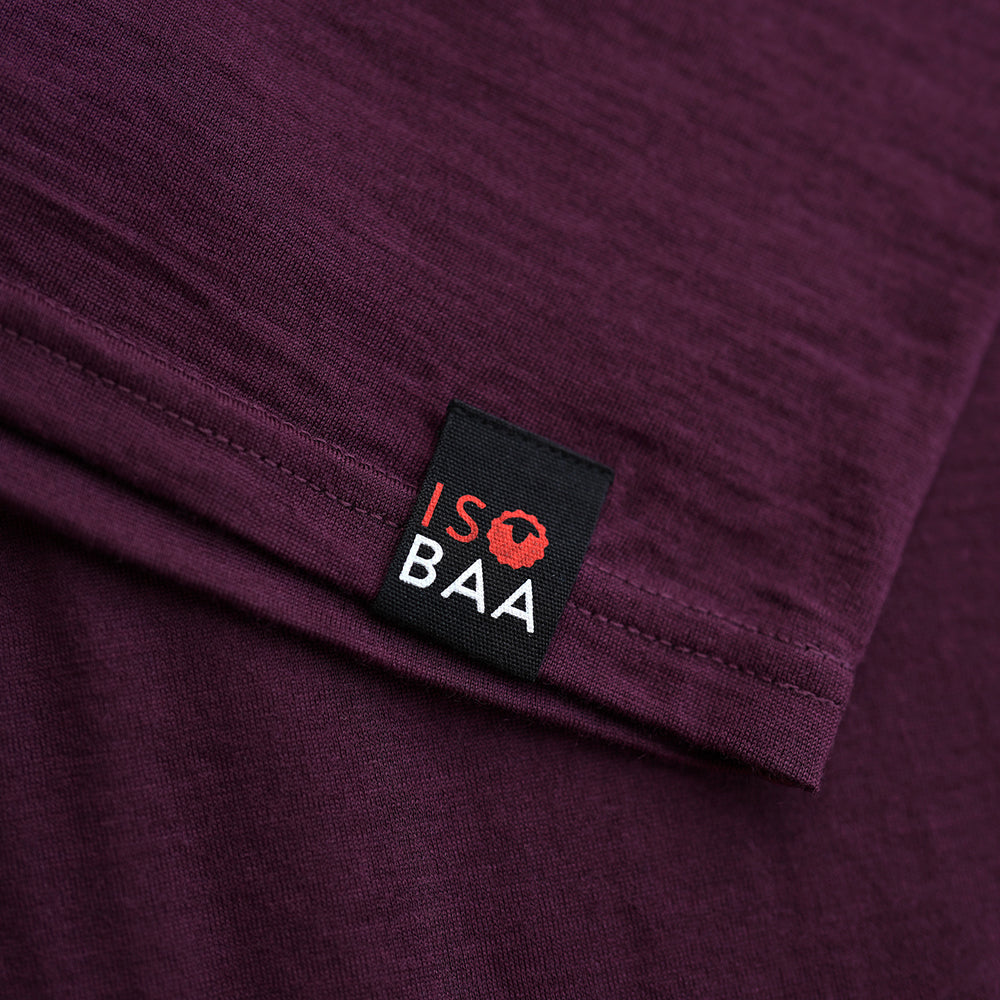 Isobaa | Mens Merino 200 Long Sleeve Zip Neck (Wine) | Experience the best of 200gm Merino wool with this ultimate half-zip top – your go-to for challenging hikes, chilly bike commutes, post-workout layering, and unpredictable weather.