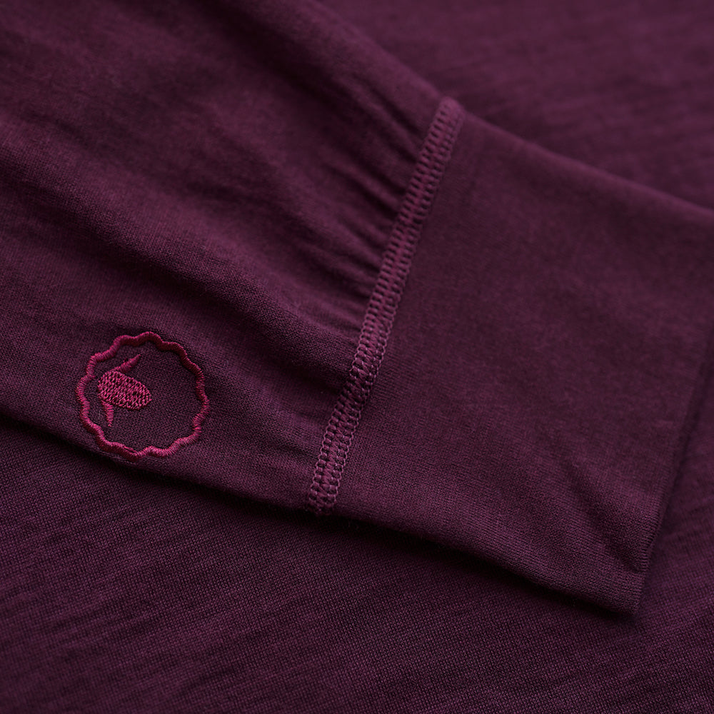 Isobaa | Mens Merino 200 Long Sleeve Zip Neck (Wine) | Experience the best of 200gm Merino wool with this ultimate half-zip top – your go-to for challenging hikes, chilly bike commutes, post-workout layering, and unpredictable weather.