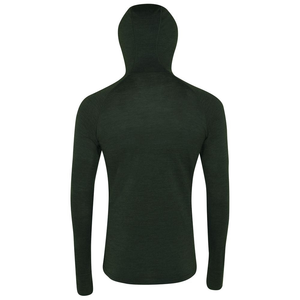 Isobaa | Mens Merino 200 Zip Neck Hoodie (Forest) | The ultimate 200gm Merino wool hoodie.