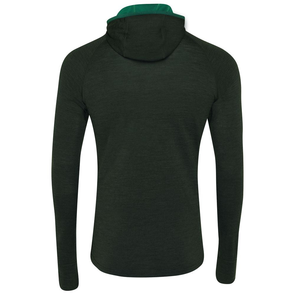Isobaa | Mens Merino 200 Zip Neck Hoodie (Forest) | The ultimate 200gm Merino wool hoodie.