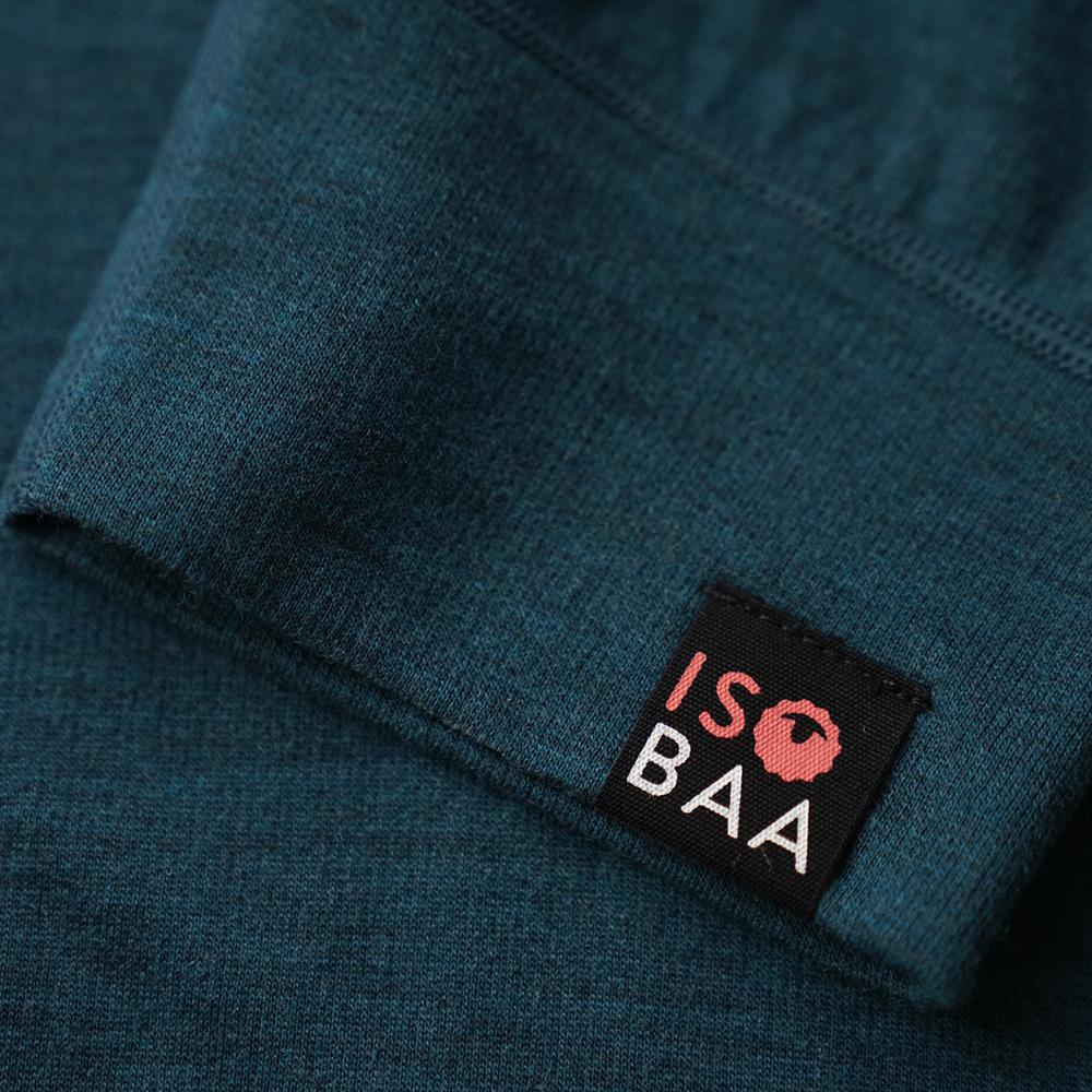 Isobaa | Mens Merino 260 Lounge Cuffed Joggers (Petrol/Lime) | Discover unparalleled comfort and versatility with our luxurious 260gm Merino wool lounge joggers.