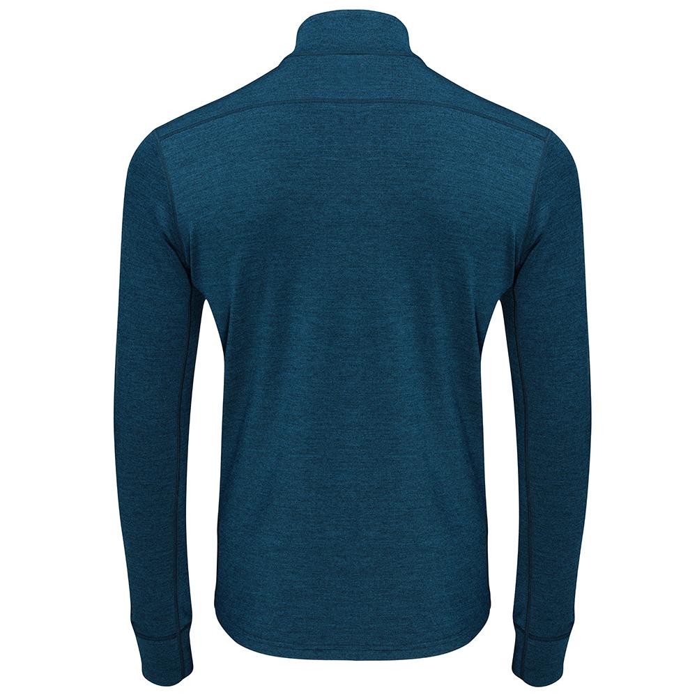 Isobaa | Mens Merino 320 Long Sleeve Half Zip (Petrol/Orange) | Conquer cold trails, blustery commutes, and unpredictable weather with the ultimate Merino wool half-zip top.