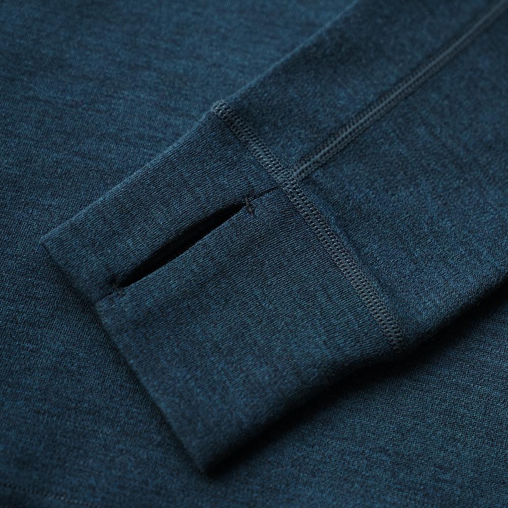 Isobaa | Mens Merino 320 Long Sleeve Half Zip (Petrol/Orange) | Conquer cold trails, blustery commutes, and unpredictable weather with the ultimate Merino wool half-zip top.