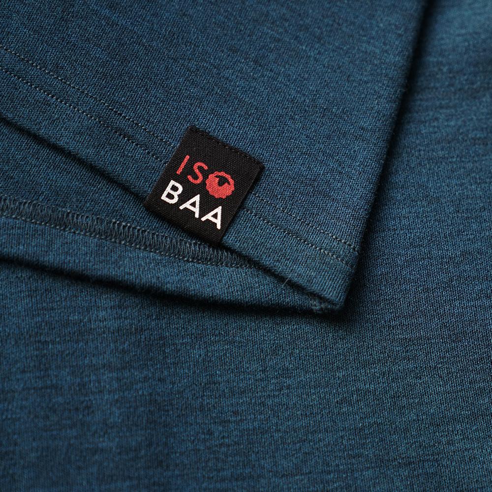 Isobaa | Mens Merino 320 Long Sleeve Half Zip (Petrol/Orange) | Conquer cold trails, blustery commutes, and unpredictable weather with the ultimate Merino wool half-zip top.