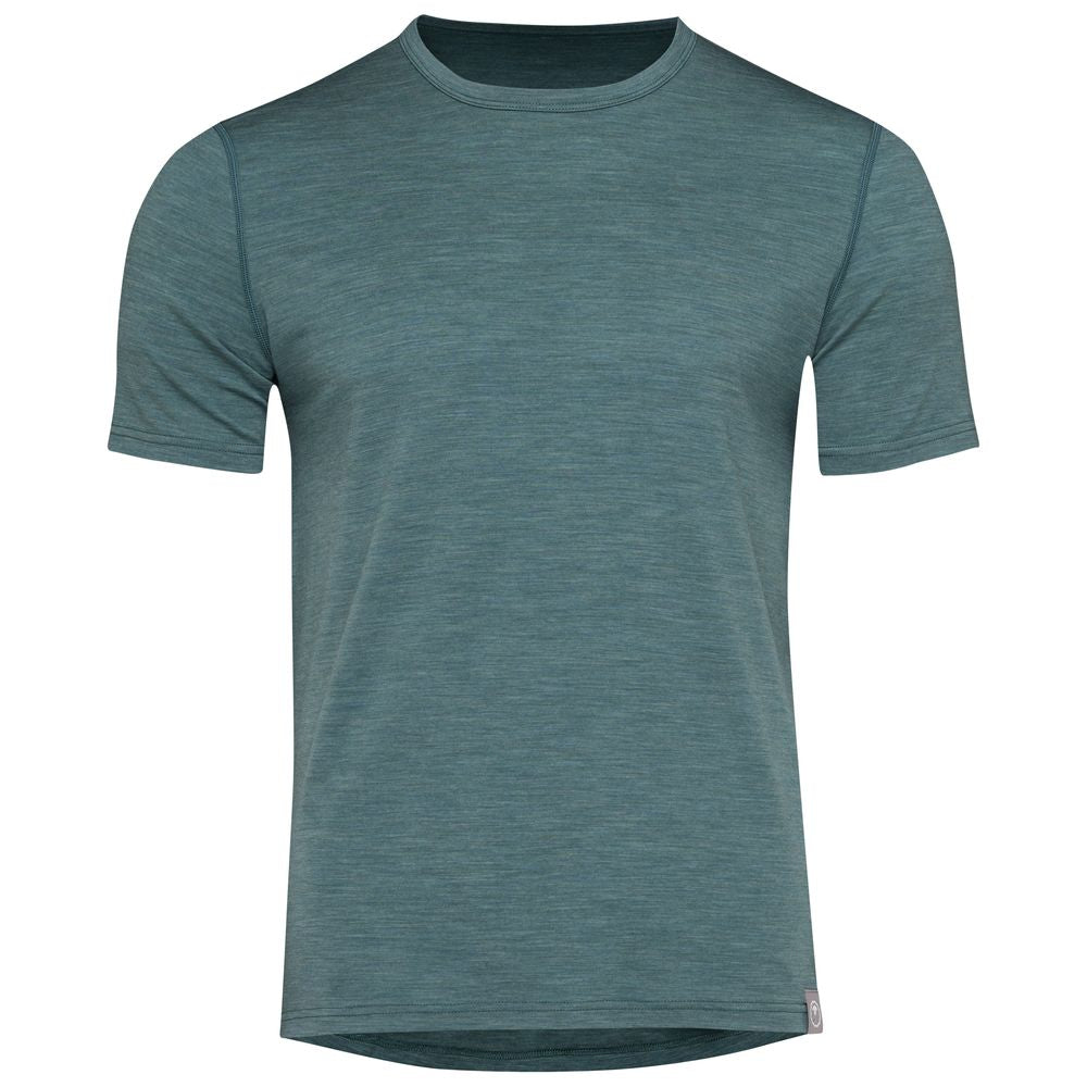 Isobaa | Mens Merino Blend 160 PJ T-Shirt (Sage Melange) | Our superfine Merino blend T-shirt.