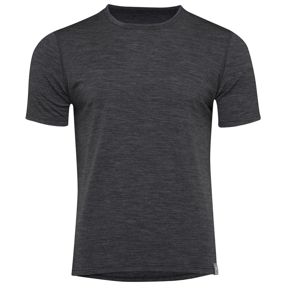 Isobaa | Mens Merino Blend 160 PJ T-Shirt (Smoke Melange) | Our superfine Merino blend T-shirt.