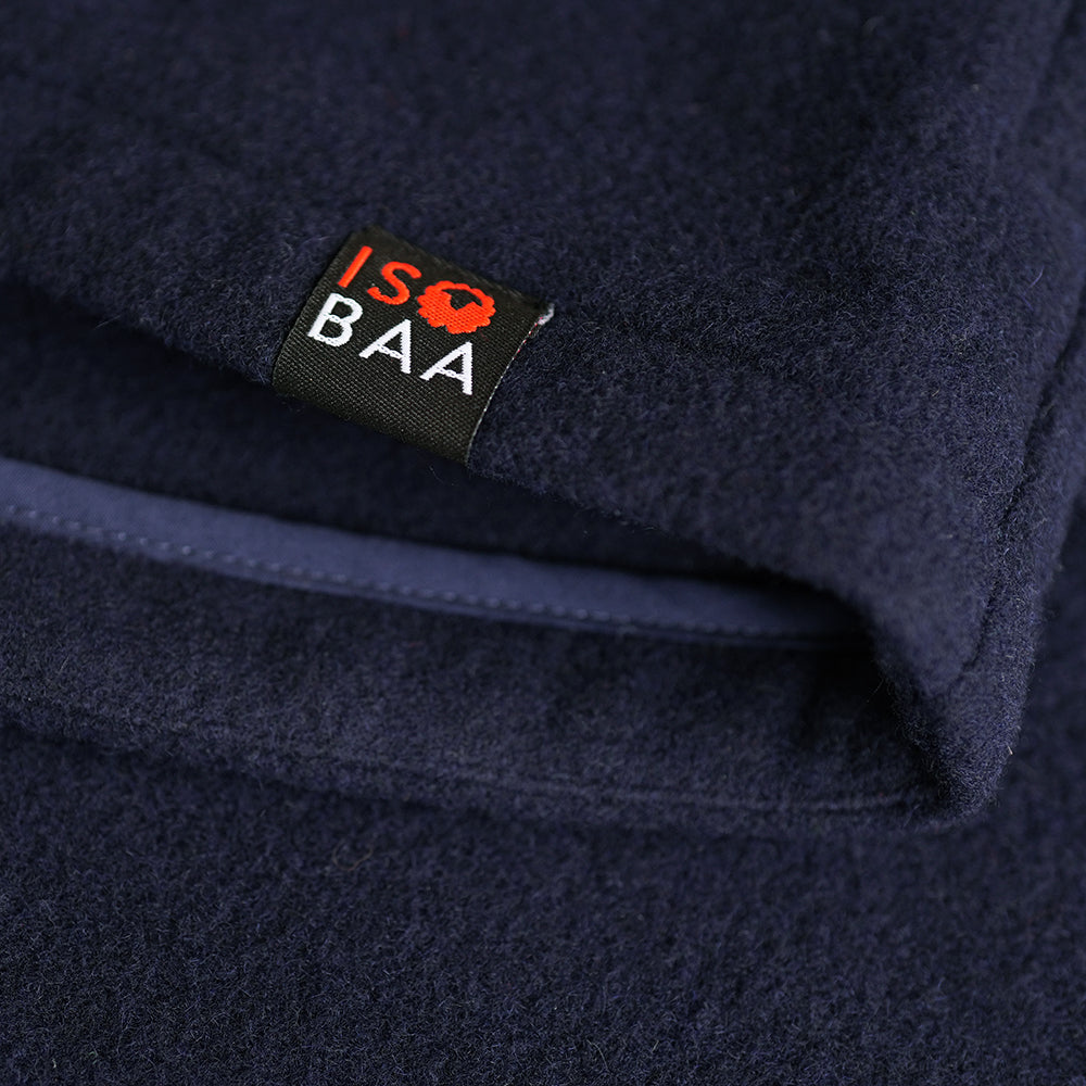 Isobaa | Mens Merino Blend Mountain Shirt (Navy) | Conquer trails, peaks, and urban adventures with this high-performance Merino blend overshirt.