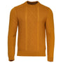 Mens Merino Cable Sweater (Mustard)