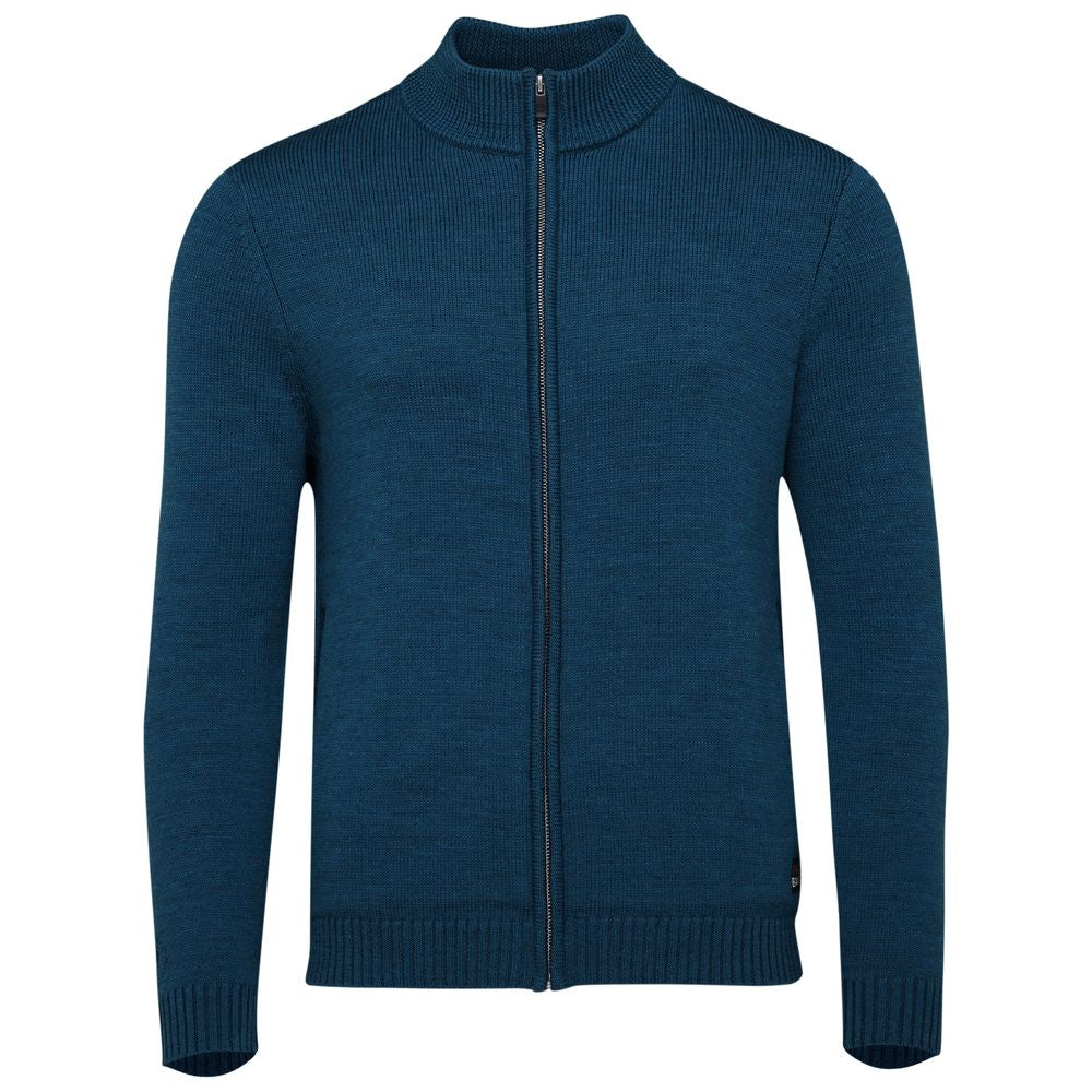 Isobaa | Mens Merino Zip Sweater (Petrol) | Discover exceptional warmth, comfort, and everyday versatility with our extrafine Merino wool sweater.