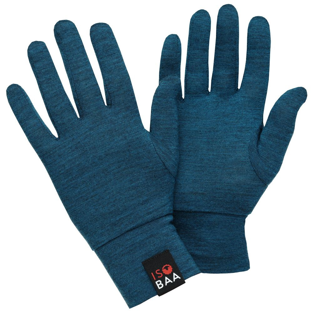 Isobaa | Merino 180 Gloves (Petrol) | Superfine Merino wool gloves.