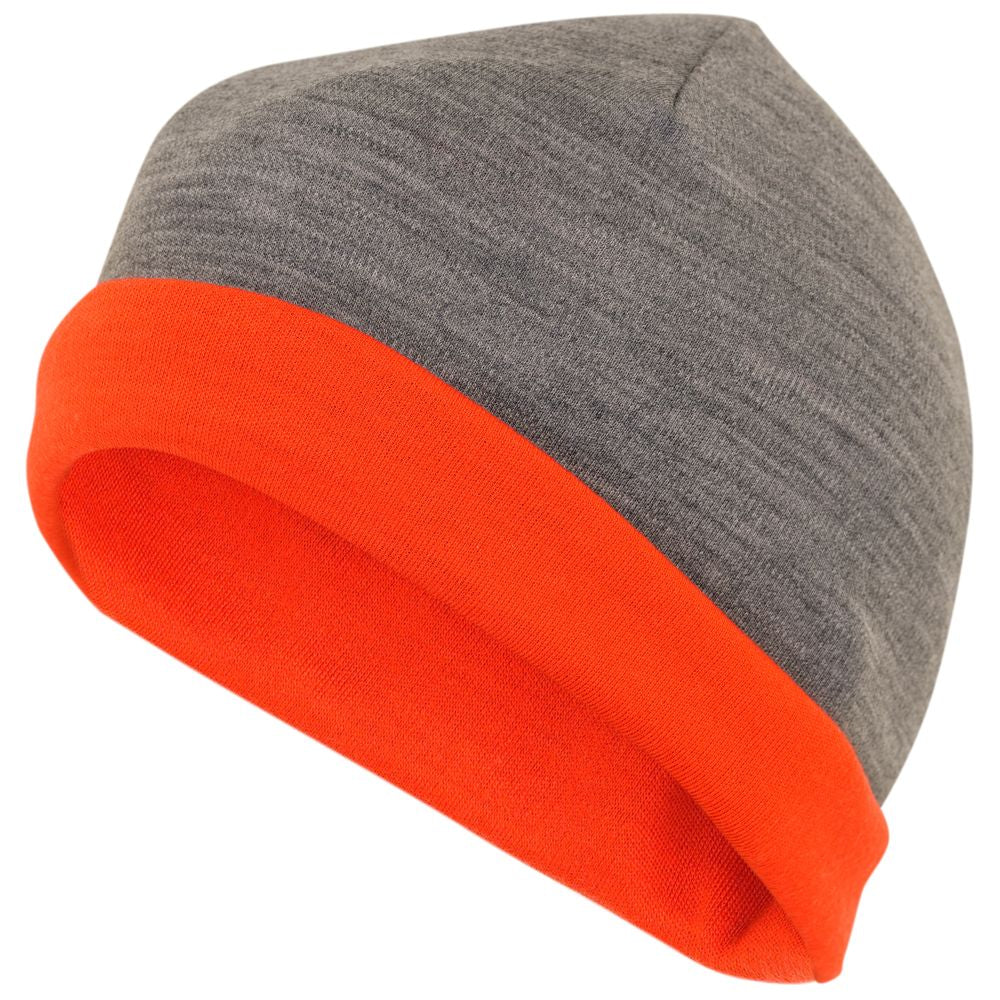 Isobaa | Merino 230 Beanie (Charcoal/Orange) | Isobaa's double-layered Merino beanie is your key to warmth & comfort in any season.
