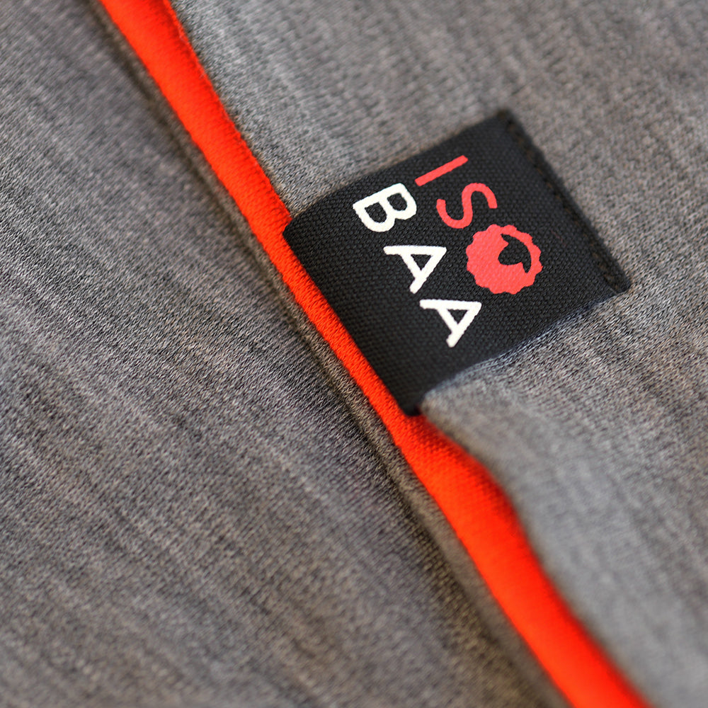 Isobaa | Merino 230 Beanie (Charcoal/Orange) | Isobaa's double-layered Merino beanie is your key to warmth & comfort in any season.