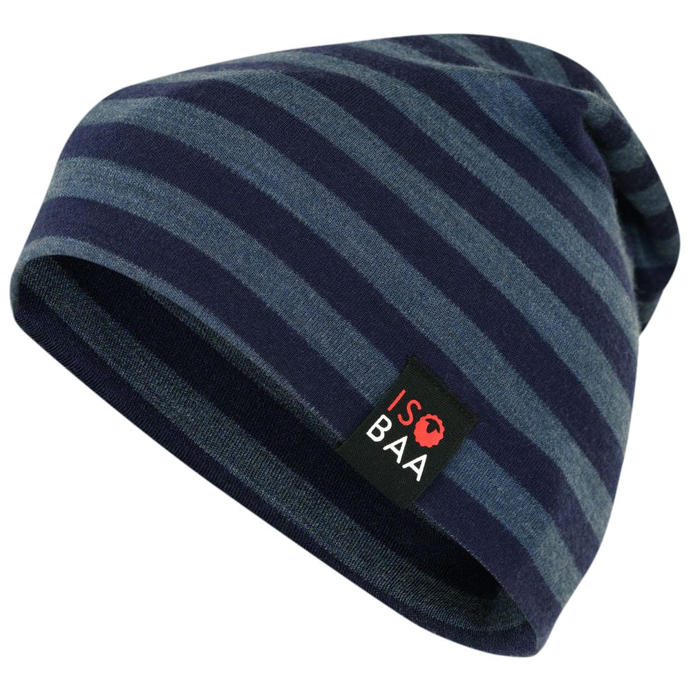 Isobaa | Merino 230 Beanie (Navy/Denim) | Isobaa's double-layered Merino beanie is your key to warmth & comfort in any season.