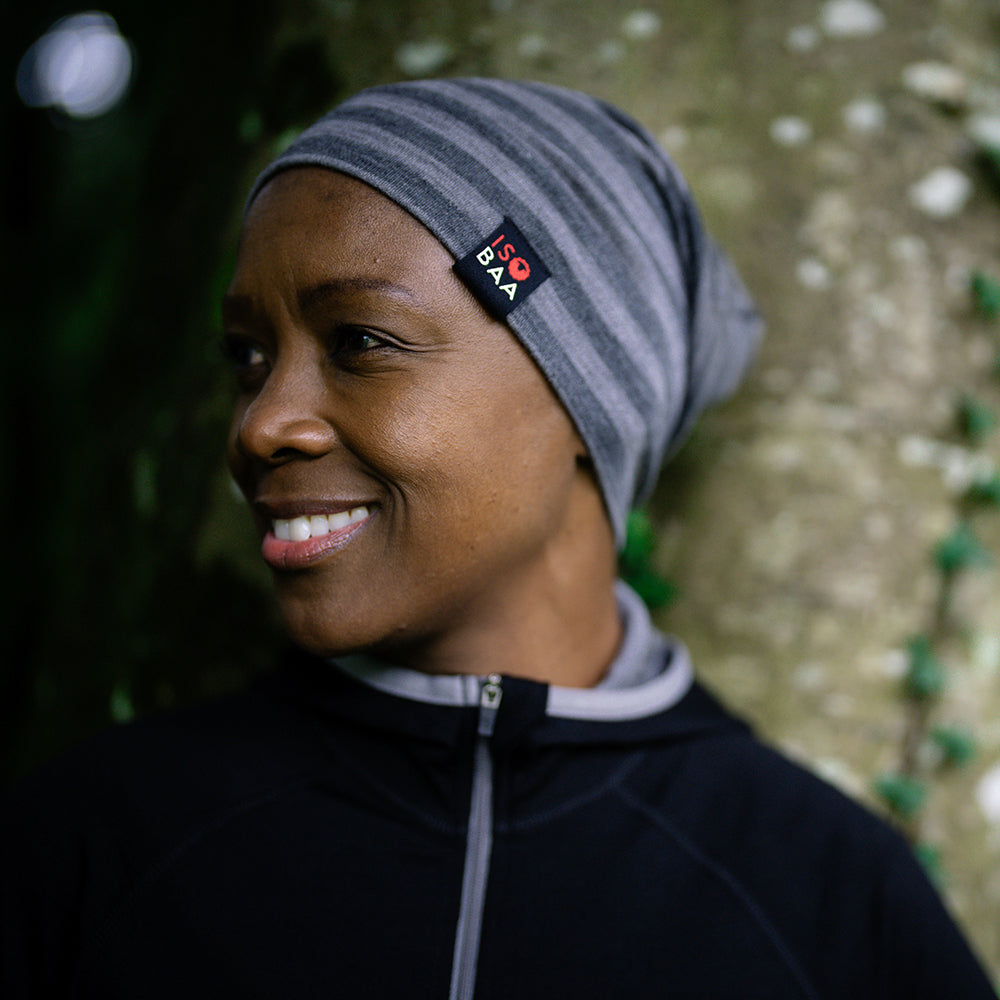 Isobaa | Merino 230 Beanie (Smoke/Charcoal) | Isobaa's double-layered Merino beanie is your key to warmth & comfort in any season.