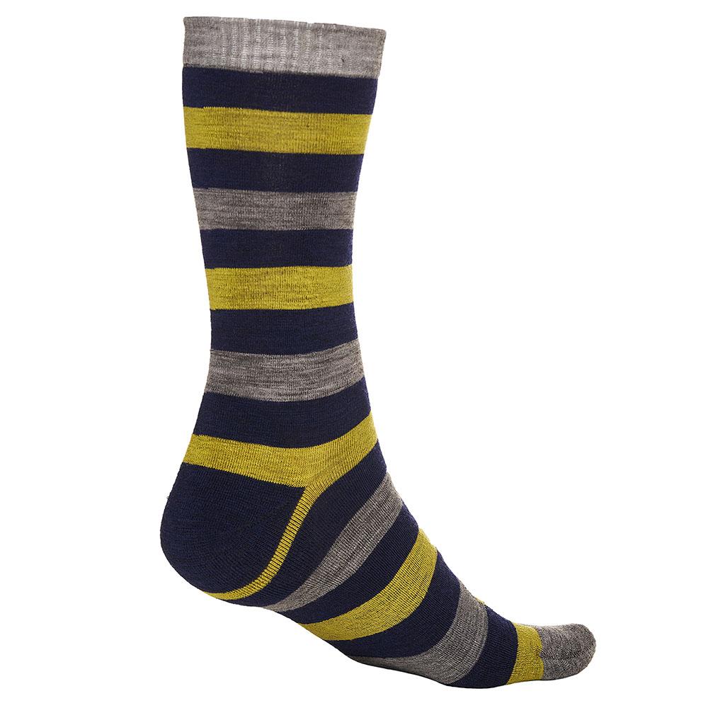 Isobaa | Merino Blend Everyday Socks (3 Pack - Navy/Lime) | Discover the ultimate everyday sock with Isobaa's Merino blend (3-pack).