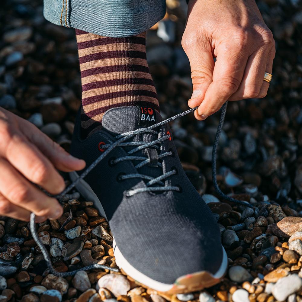 Isobaa | Merino Blend Everyday Socks (3 Pack - Wine/Red) | Discover the ultimate everyday sock with Isobaa's Merino blend (3-pack).