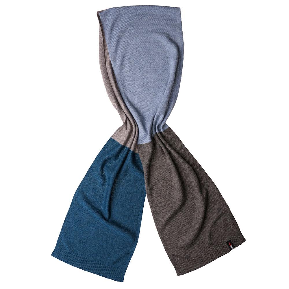 Isobaa | Merino Block Stripe Scarf (Petrol Mix) | Conquer cold weather in comfort and style with Isobaa's extra-fine Merino scarf.