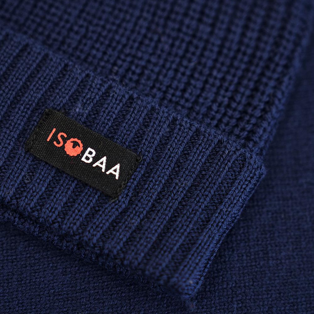 Isobaa | Merino Fisherman Beanie (Navy) | From mountain trails to city streets, our extra-fine Merino fisherman beanie delivers classic style and unmatched comfort.