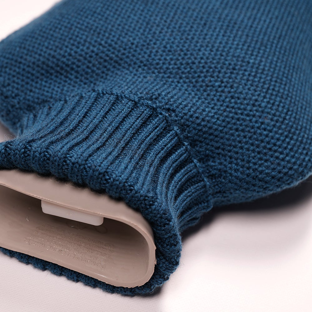 Isobaa | Merino Honeycomb Hot Water Bottle Cover (Petrol) | Give the gift of cosy warmth with Isobaa's Merino hot water bottle cover.