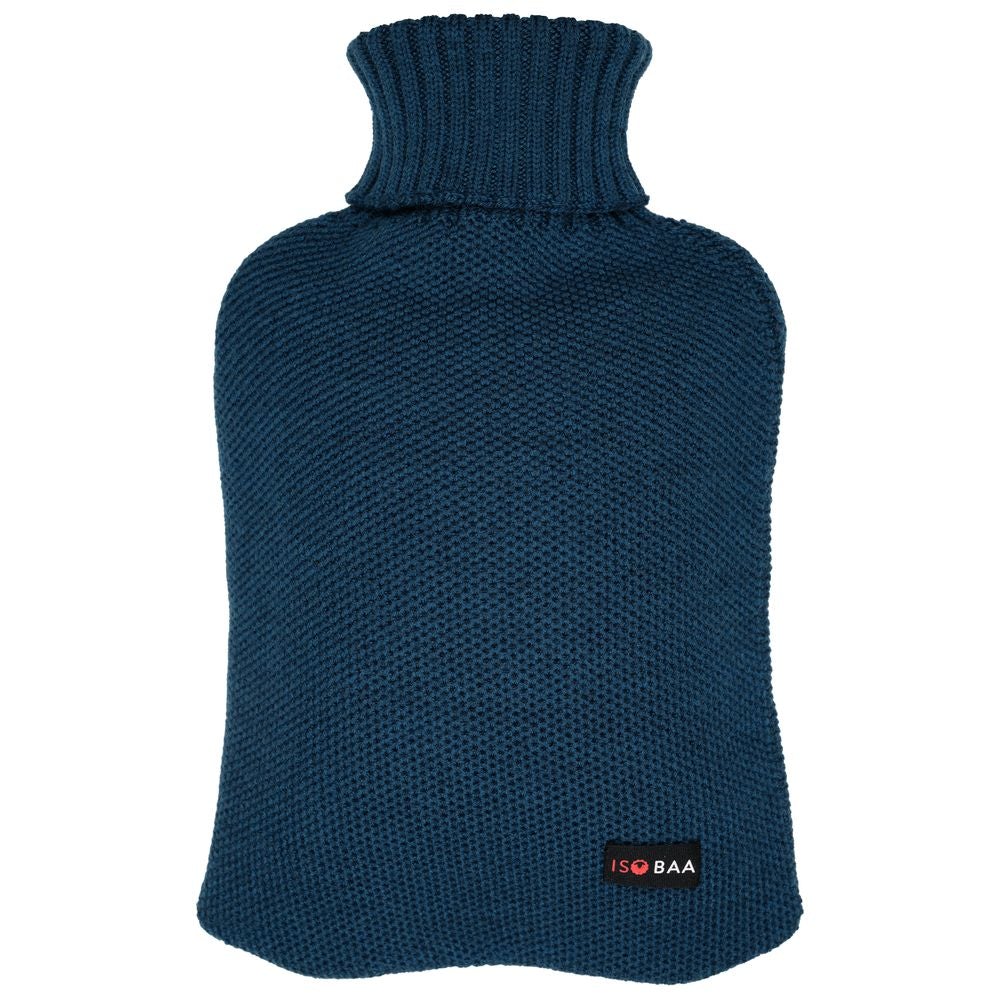Isobaa | Merino Honeycomb Hot Water Bottle Cover (Petrol) | Give the gift of cosy warmth with Isobaa's Merino hot water bottle cover.
