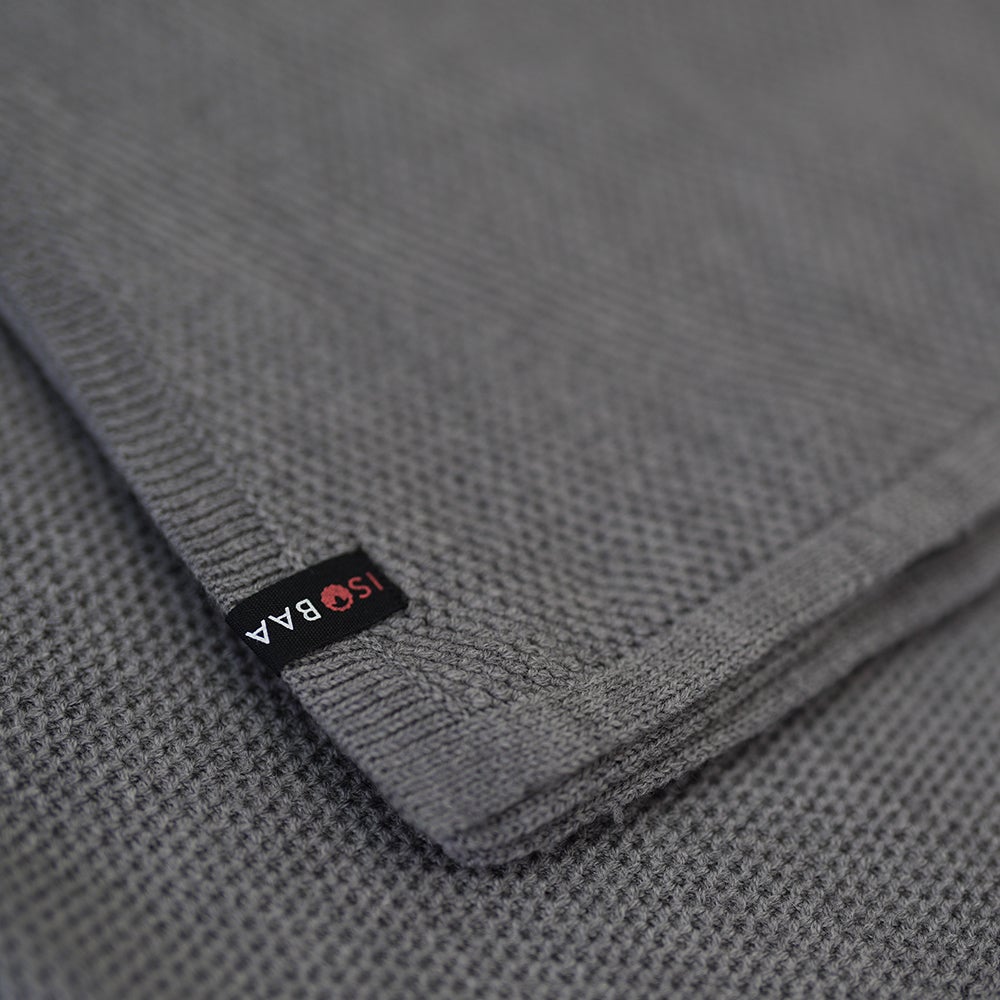 Isobaa | Merino Honeycomb Shawl (Charcoal) | Chase away the chill in style with Isobaa's extra-fine Merino shawl.