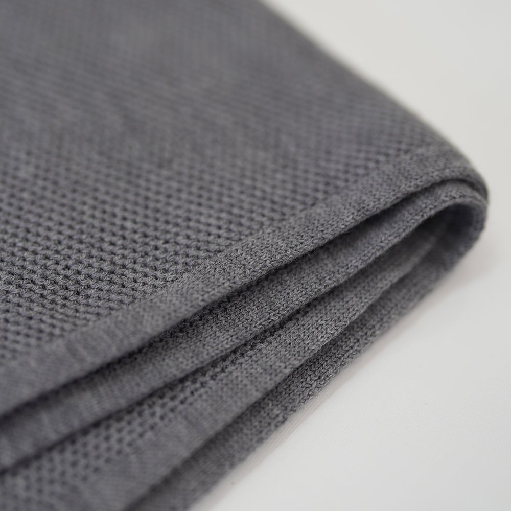 Isobaa | Merino Honeycomb Shawl (Charcoal) | Chase away the chill in style with Isobaa's extra-fine Merino shawl.