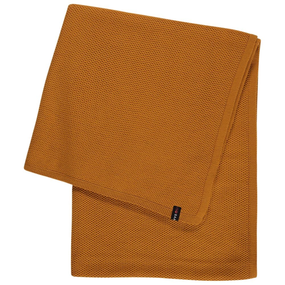 Isobaa | Merino Honeycomb Shawl (Mustard) | Chase away the chill in style with Isobaa's extra-fine Merino shawl.