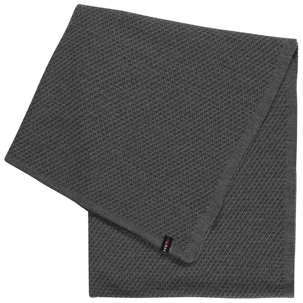 Isobaa | Merino Jacquard Shawl (Charcoal/Smoke) | Beat the chill with Isobaa's luxuriously soft Merino shawl.