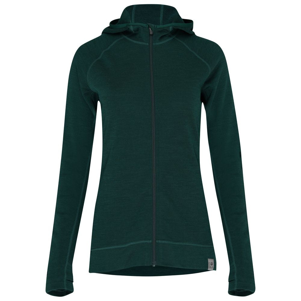 Isobaa | Womens IsoSoft 240 Hoodie (Emerald) | For chilly trailheads, post-workout cool-downs, and cosy weekends.
