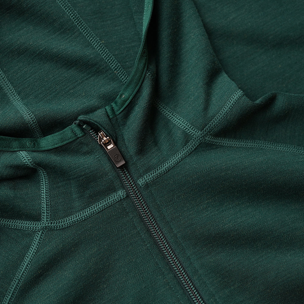 Isobaa | Womens IsoSoft 240 Hoodie (Emerald) | For chilly trailheads, post-workout cool-downs, and cosy weekends.