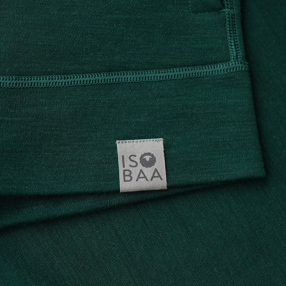 Isobaa | Womens IsoSoft 240 Hoodie (Emerald) | For chilly trailheads, post-workout cool-downs, and cosy weekends.