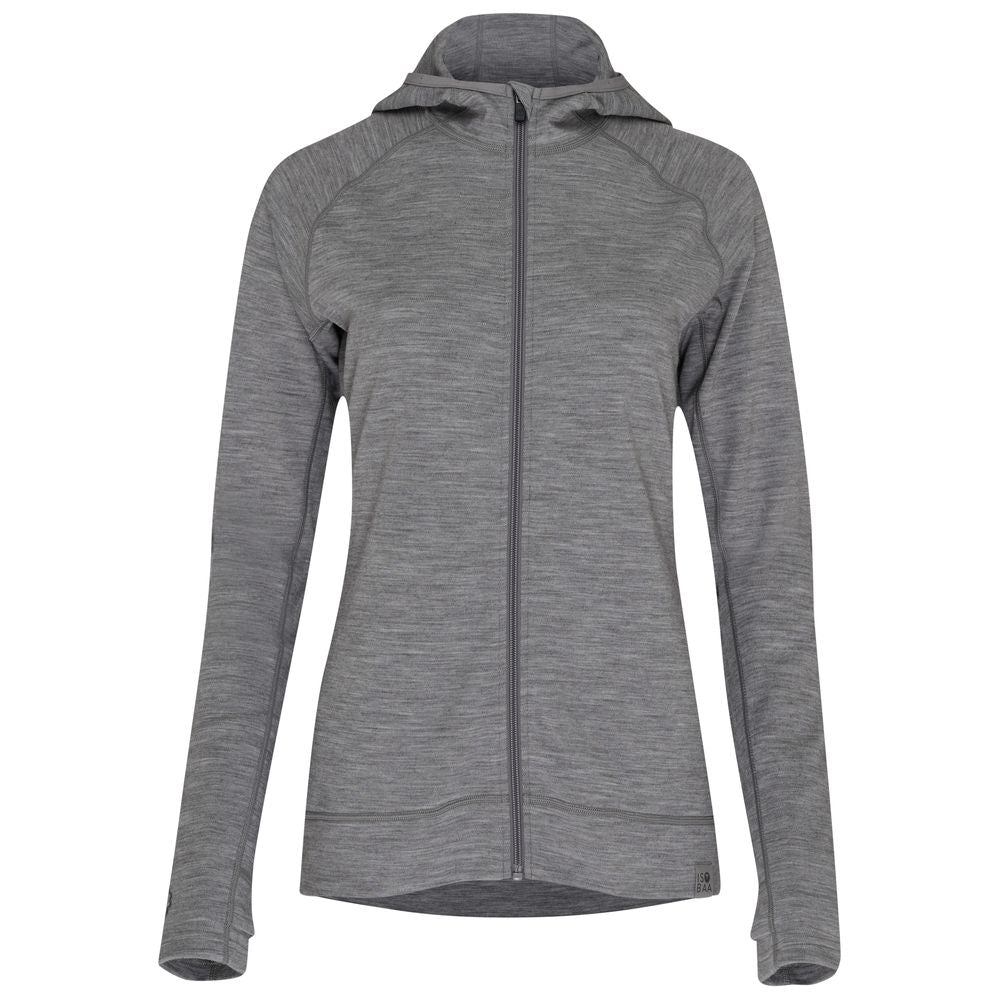 Isobaa | Womens IsoSoft 240 Hoodie (Grey) | For chilly trailheads, post-workout cool-downs, and cosy weekends.