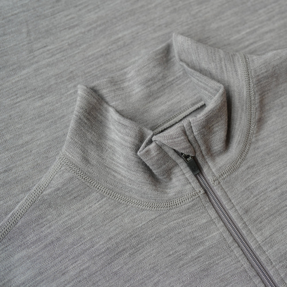 Isobaa | Womens IsoSoft 240 Zip Neck (Grey) | Gear up for the outdoors with Isobaa's ultimate Merino zip top.