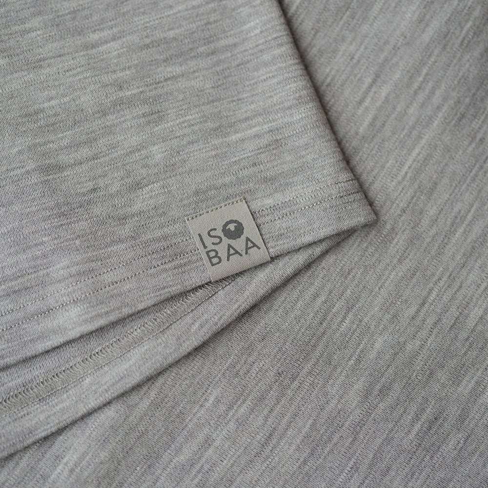 Isobaa | Womens IsoSoft 240 Zip Neck (Grey) | Gear up for the outdoors with Isobaa's ultimate Merino zip top.