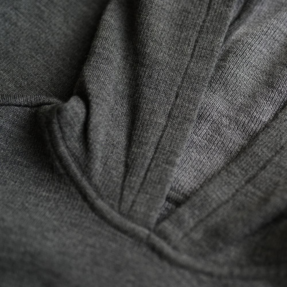 Isobaa | Womens LUX Hoodie (Smoke/Charcoal) | Discover the pinnacle of comfort with Isobaa's 100% Merino double-knit hoodie.