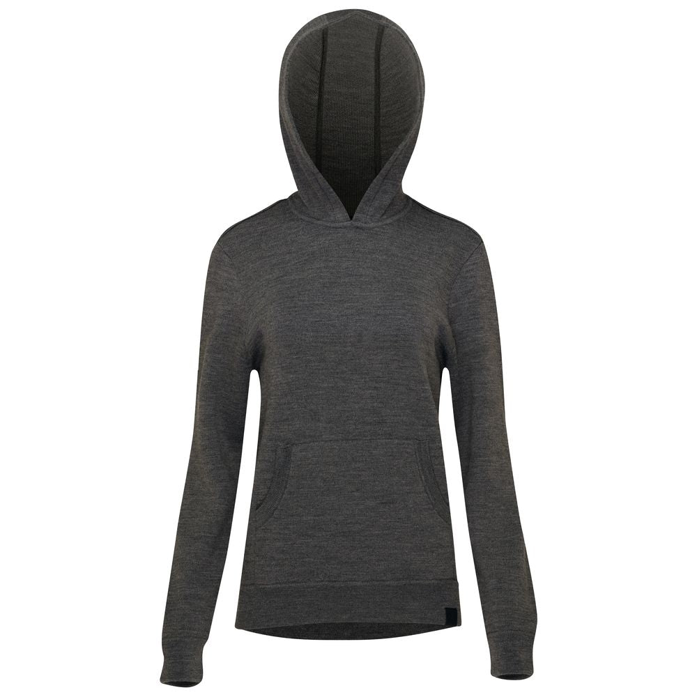 Isobaa | Womens LUX Hoodie (Smoke/Charcoal) | Discover the pinnacle of comfort with Isobaa's 100% Merino double-knit hoodie.