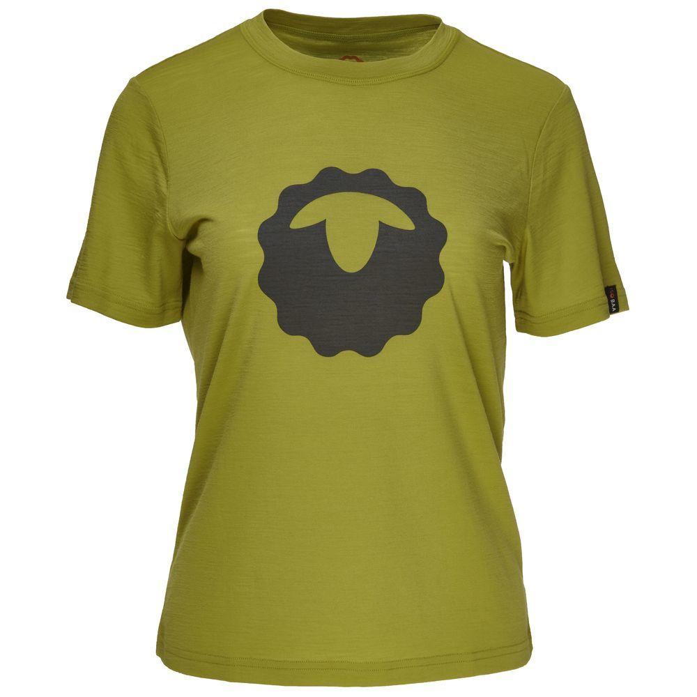 Isobaa | Womens Merino 150 Emblem Tee (Lime) | Conquer trails and city streets in comfort with Isobaa's superfine Merino T-Shirt.
