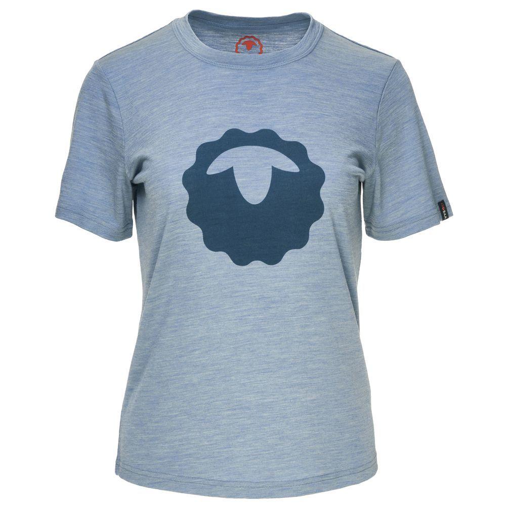 Isobaa | Womens Merino 150 Emblem Tee (Sky) | Conquer trails and city streets in comfort with Isobaa's superfine Merino T-Shirt.