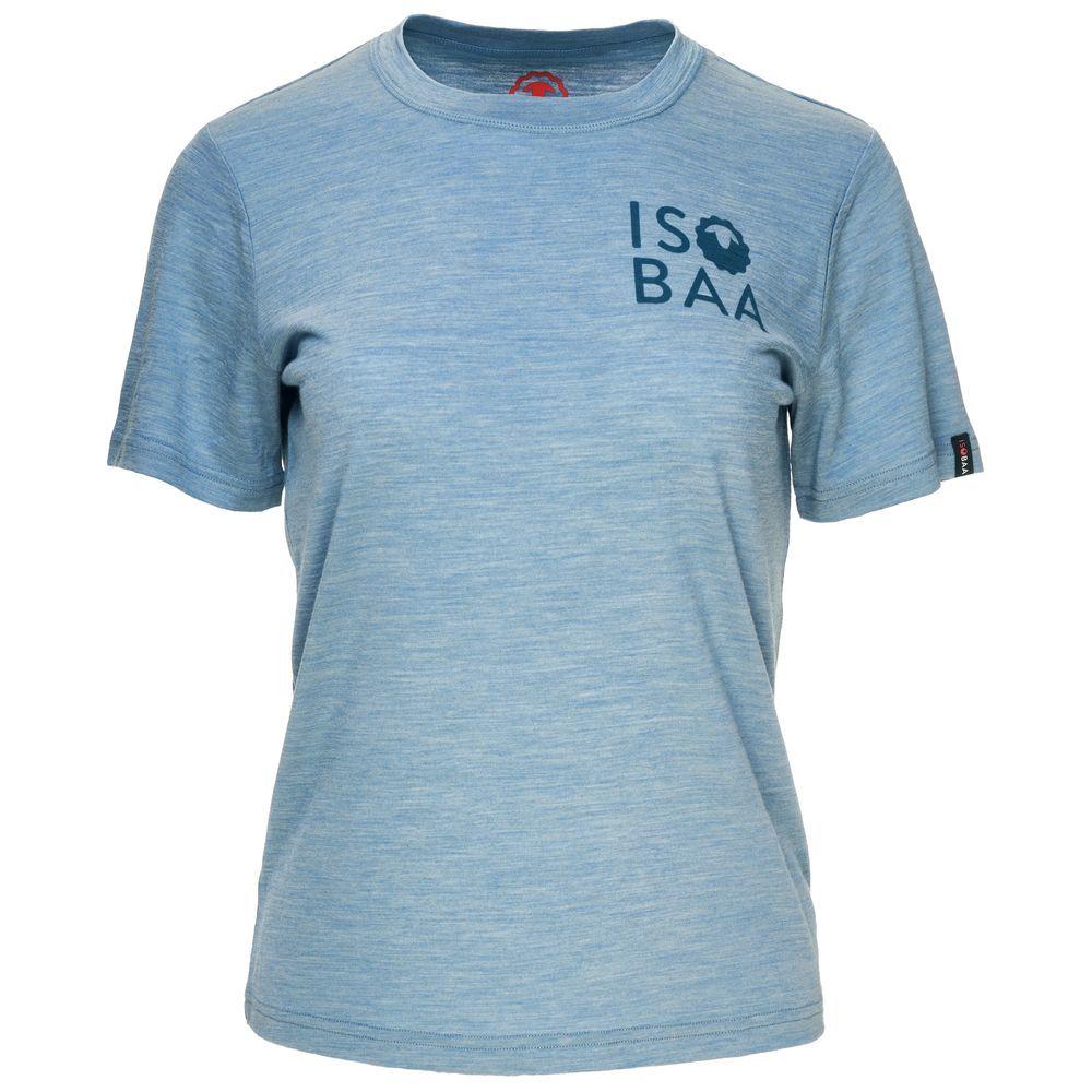 Isobaa | Womens Merino 150 Logo Tee (Sky) | Gear up for adventure with Isobaa's superfine Merino tee.