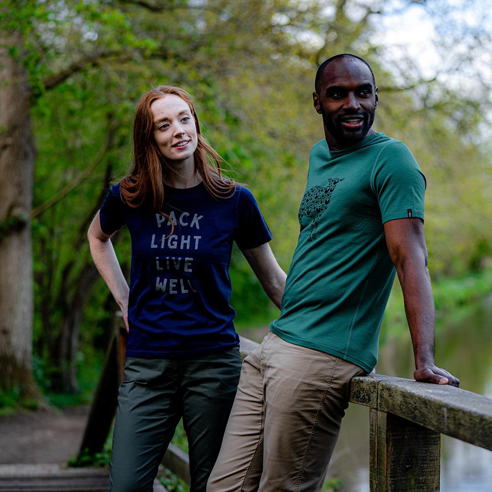 Isobaa | Womens Merino 150 Pack Light Tee (Navy) | Gear up for everyday adventures and outdoor pursuits with Isobaa's soft superfine Merino Tee.