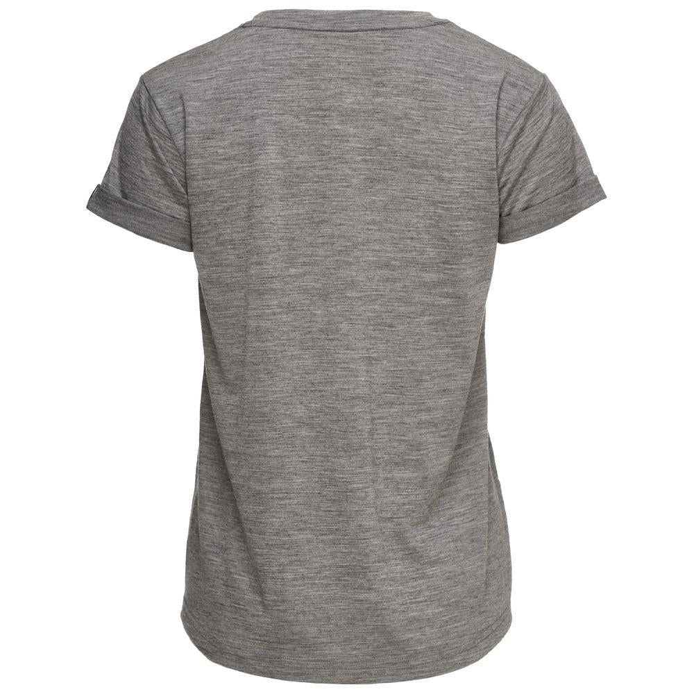 Isobaa | Womens Merino 150 Roll Sleeve Tee (Charcoal) | Our superfine Merino T-shirt performs everywhere from outdoor adventures to coffee dates.