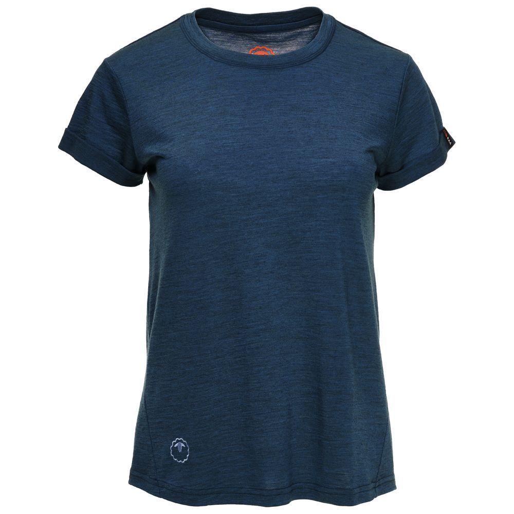 Isobaa | Womens Merino 150 Roll Sleeve Tee (Petrol) | Our superfine Merino T-shirt performs everywhere from outdoor adventures to coffee dates.