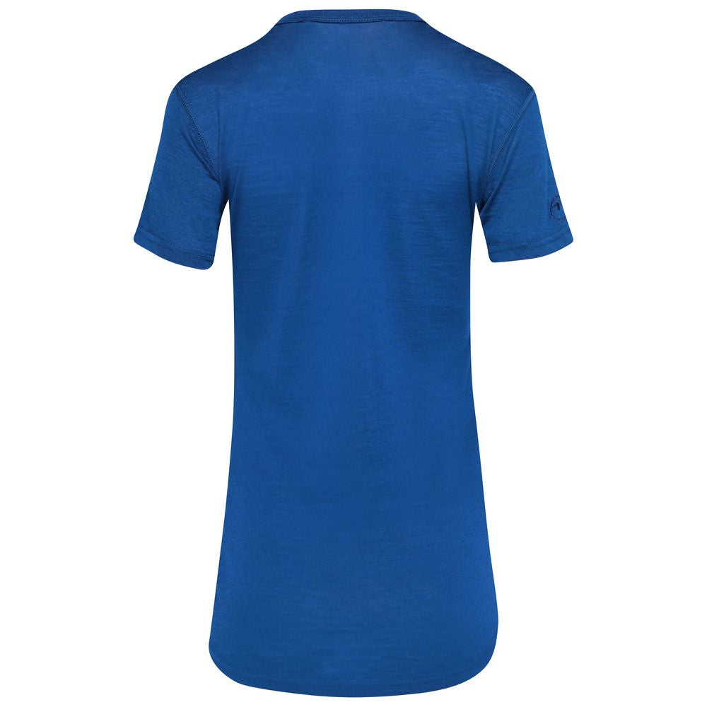 Isobaa | Womens Merino 150 Short Sleeve Crew (Blue) | Gear up for performance and comfort with Isobaa's technical Merino short-sleeved top.